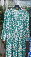 Giraffe print long dresses